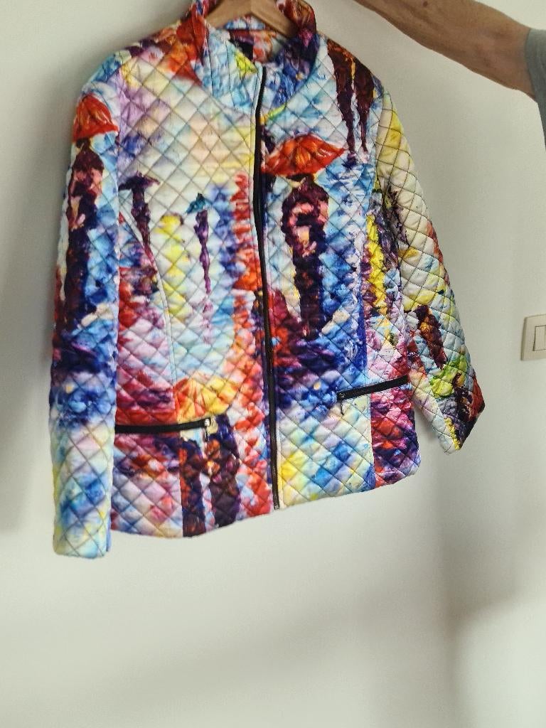 VEELKLEURIGE GEWATTEERDE VEST DAMES, Ophalen, Overige kleuren, AL PARADISE, Maat 46/48 (XL) of groter