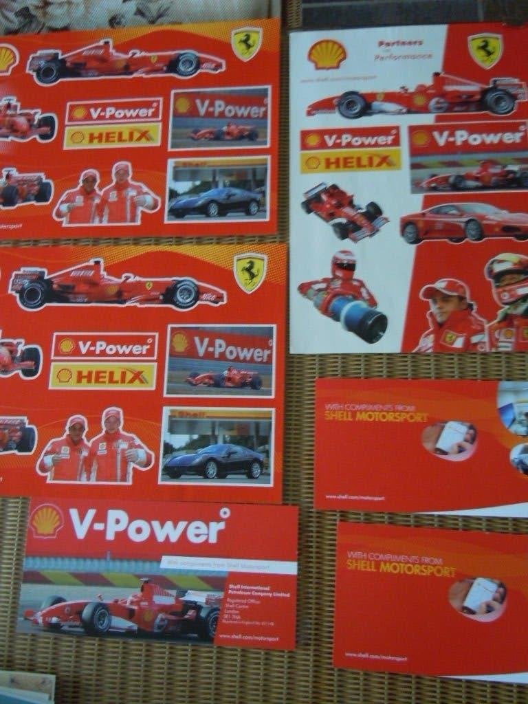 stickers shell motorsport Ferrari, Ophalen of Verzenden