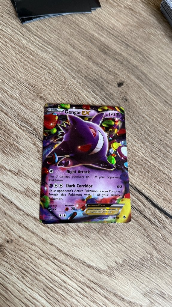 Pokémon kaart Gengar ex 34, Ophalen, Zo goed als nieuw, Losse kaart