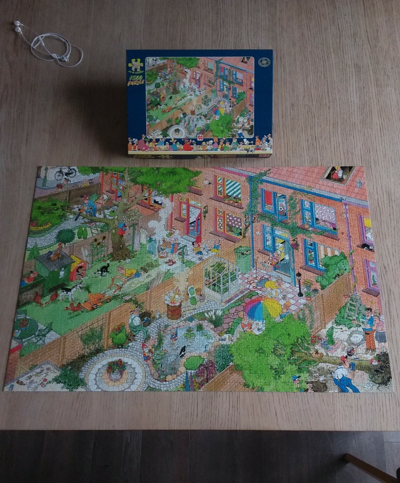 Leuke puzzel Jan van Haasteren 1500 stuks De buren, Hobby en Vrije tijd, Ophalen, Zo goed als nieuw