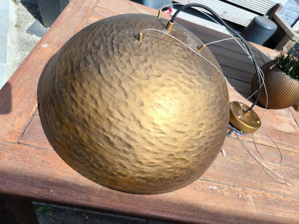 Gouden lamp, Ophalen, Zo goed als nieuw, Metaal, Minder dan 50 cm