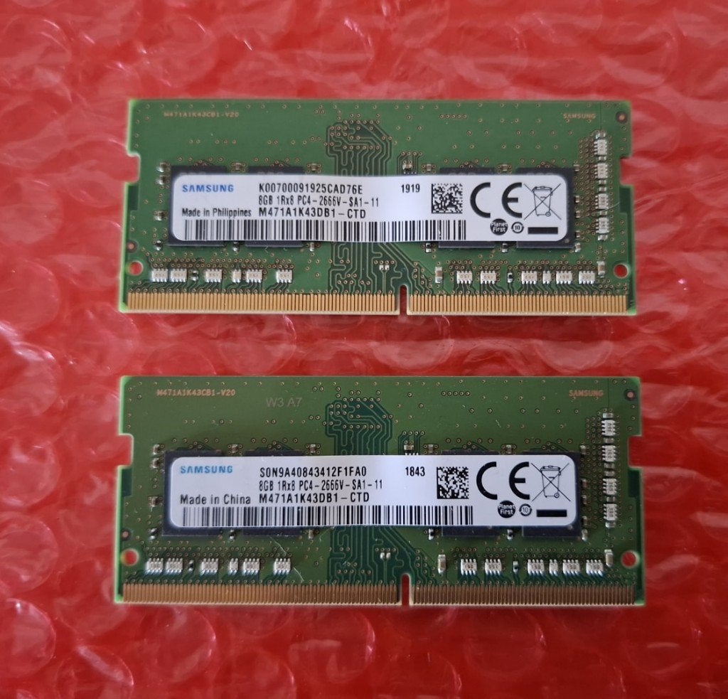 16gb SODIMM kit 3200/2666/2400/2133 (2x8gb) of los per stuk., Informatique & Logiciels, Enlèvement ou Envoi, DDR4, Info@retrogamed.be