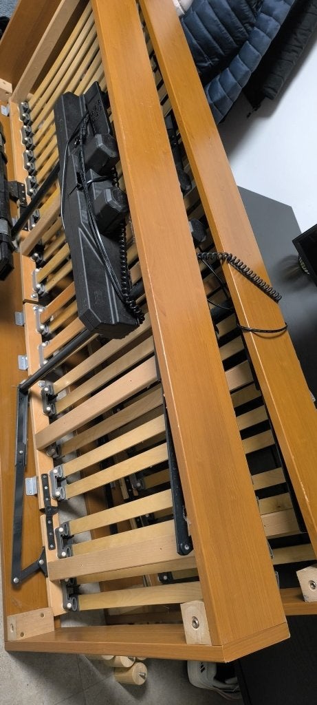 2 Lits ou lit double sommier électrique 80/200, Utilisé, 200 cm, Bois, Deux personnes
