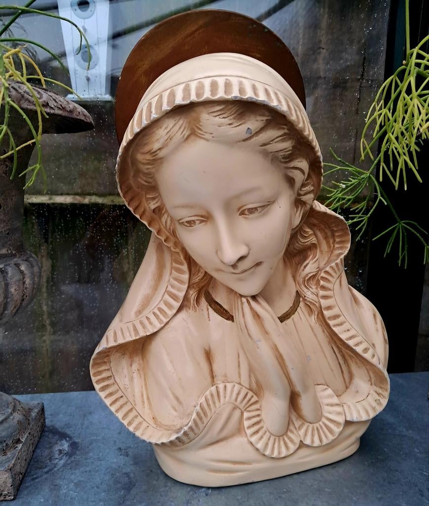 Vintage, religieuze buste Maria, Antiek en Kunst, Ophalen