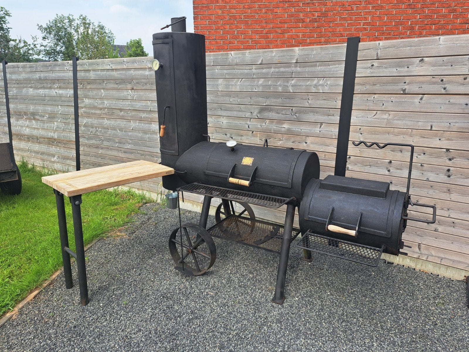 Barbecue Oklahoma smoker, Tuin en Terras, Ophalen, Gebruikt, Oklahoma, Met accessoires