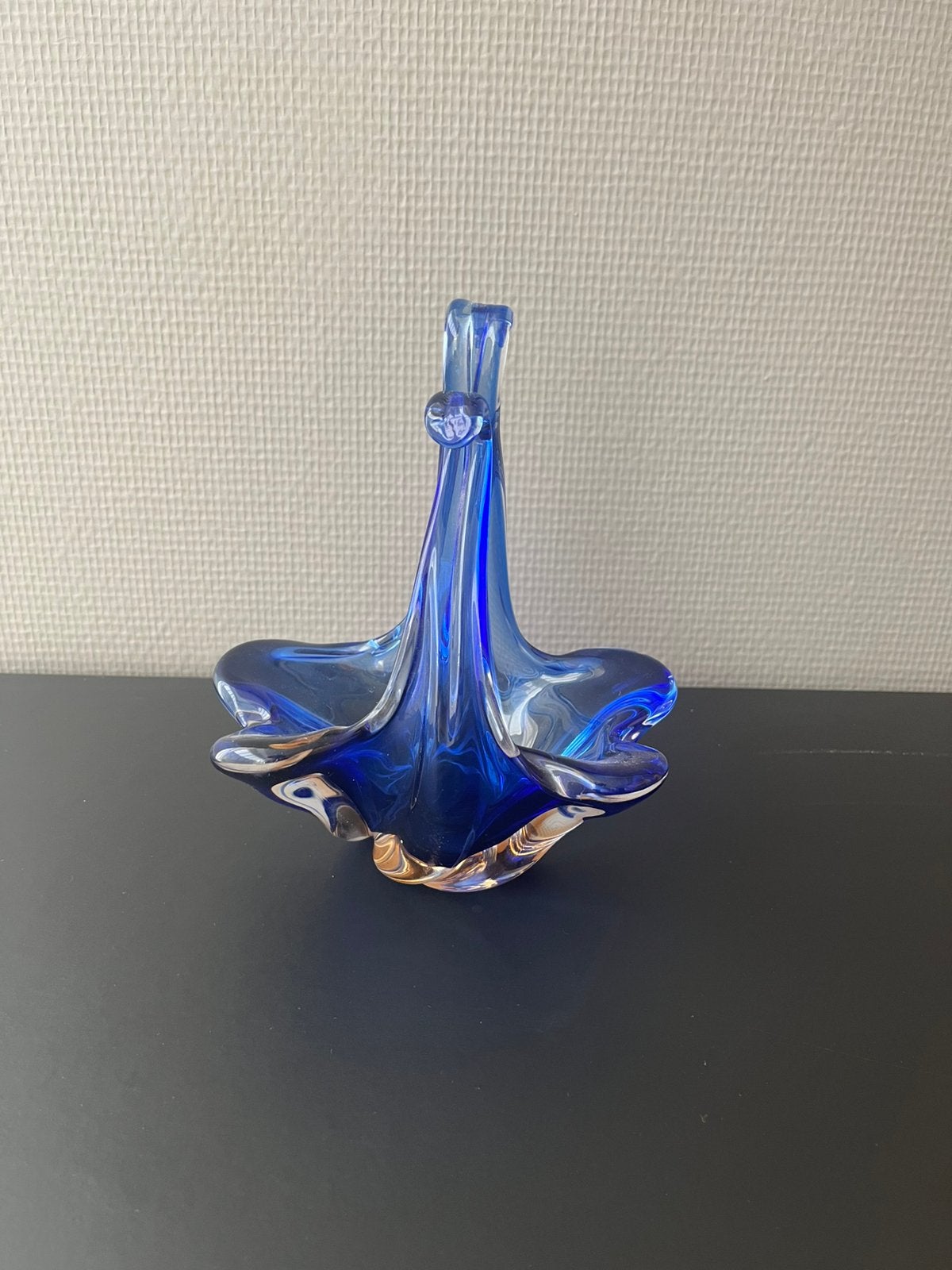 Snoep schaal in glas (boheems), Enlèvement, Comme neuf, Verre