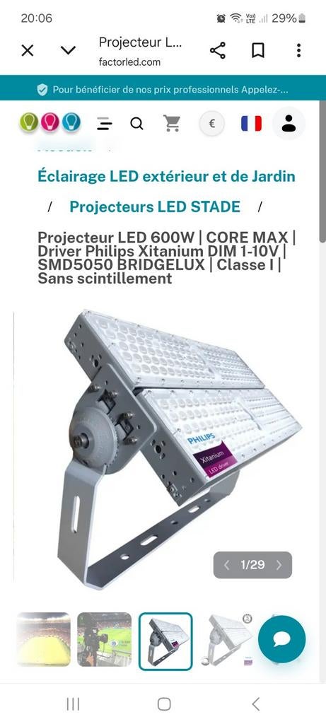 Projecteur led Philips 600 w, Doe-het-zelf en Bouw, Bouwverlichting, Nieuw, Lamp, 500 watt of meer, Ophalen