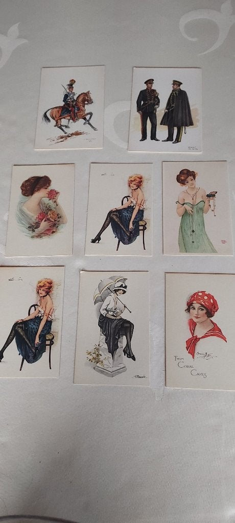 8 euro voor  8  oude wenskaarten/postkaarten samen, Verzenden