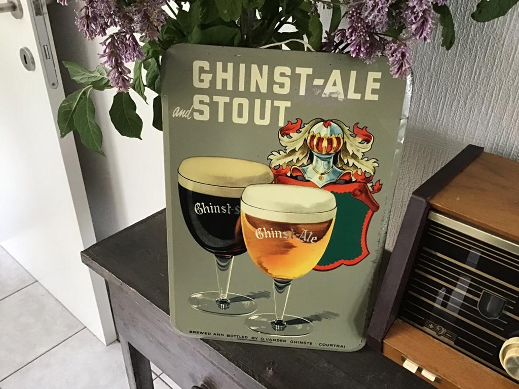 Reclamebordje ghinst-ale, Verzamelen, Ophalen of Verzenden, Zo goed als nieuw