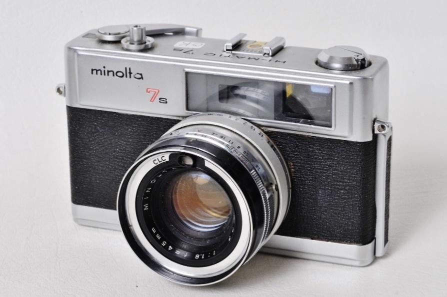 Minolta HI-MATIC 7s 1.8 45 mm lens + hoesje + vakje, Audio, Tv en Foto, Ophalen of Verzenden, Gebruikt, Minolta