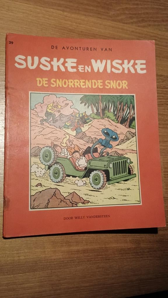 Suske en Wiske 29 De snorrende snor ongekleurd 1963, Boeken, Ophalen of Verzenden