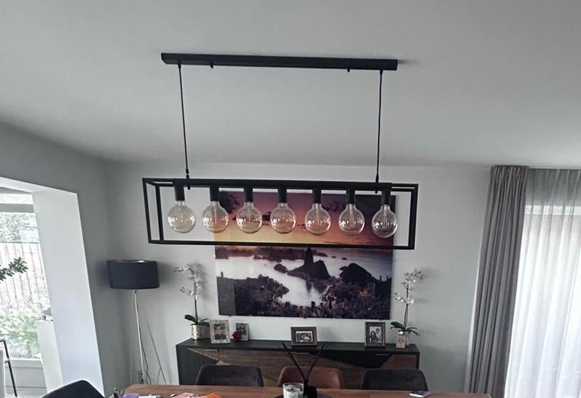 Lampes industrielle 7 ampoules, Huis en Inrichting, Lampen | Hanglampen, Ophalen
