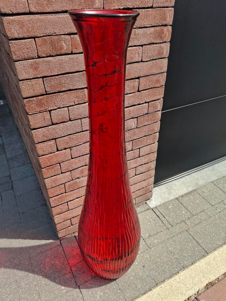 Groot vaas murano zie beschrijvingen en info, Huis en Inrichting, Ophalen, 75 cm of meer, Rood, Glas