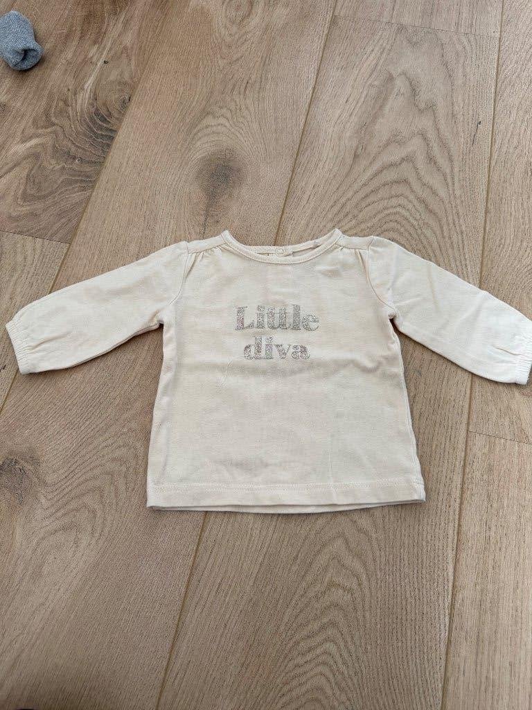 Blouse Cuddles & Smiles écru avec inscription, Neuf, Garçon ou Fille, Enlèvement ou Envoi, JBC