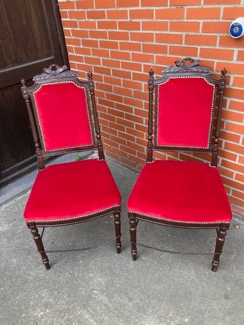 stoelen, Enlèvement, Comme neuf, Bois, Antiek