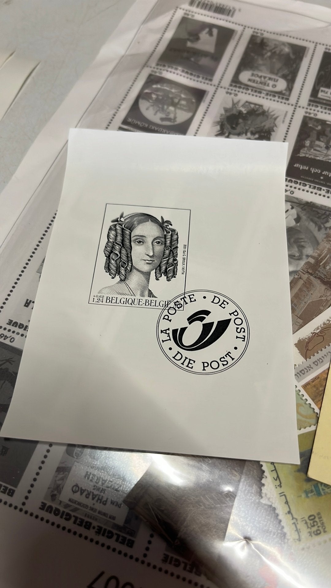 Postzegelvel Belgie, Verzenden