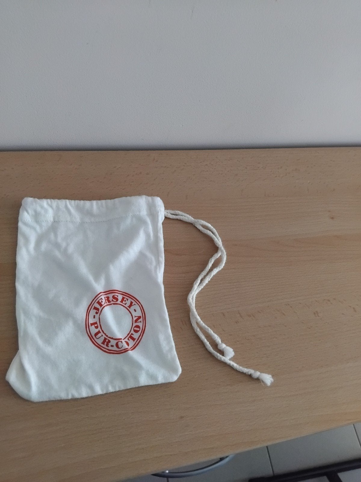 wit stoffen zakje met trekkoord, Enlèvement, Comme neuf, Blanc