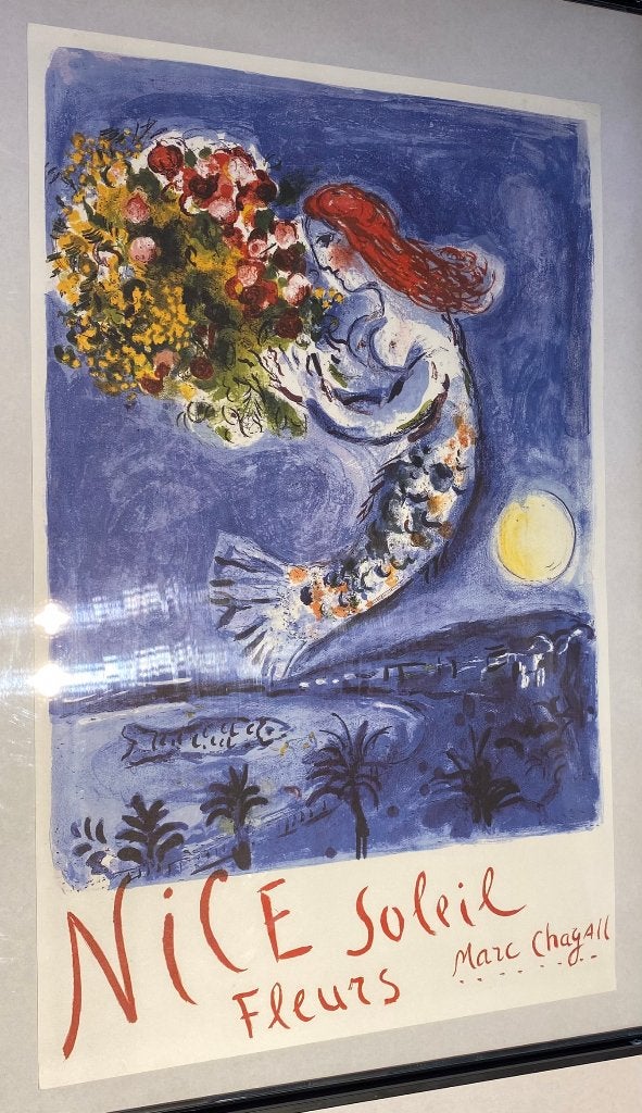 Marc Chagall Lithographie 1962 La baie des anges, Antiquités & Art, Enlèvement ou Envoi
