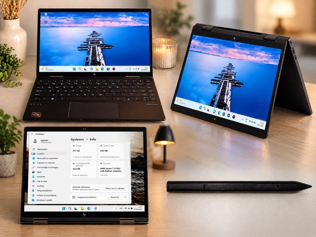 HP ENVY X360 CONVERTIBLE 13.3" + stylus . zo goed als nieuw, Computers en Software, Hp, 13 inch, Zo goed als nieuw, AMD Ryzen 7