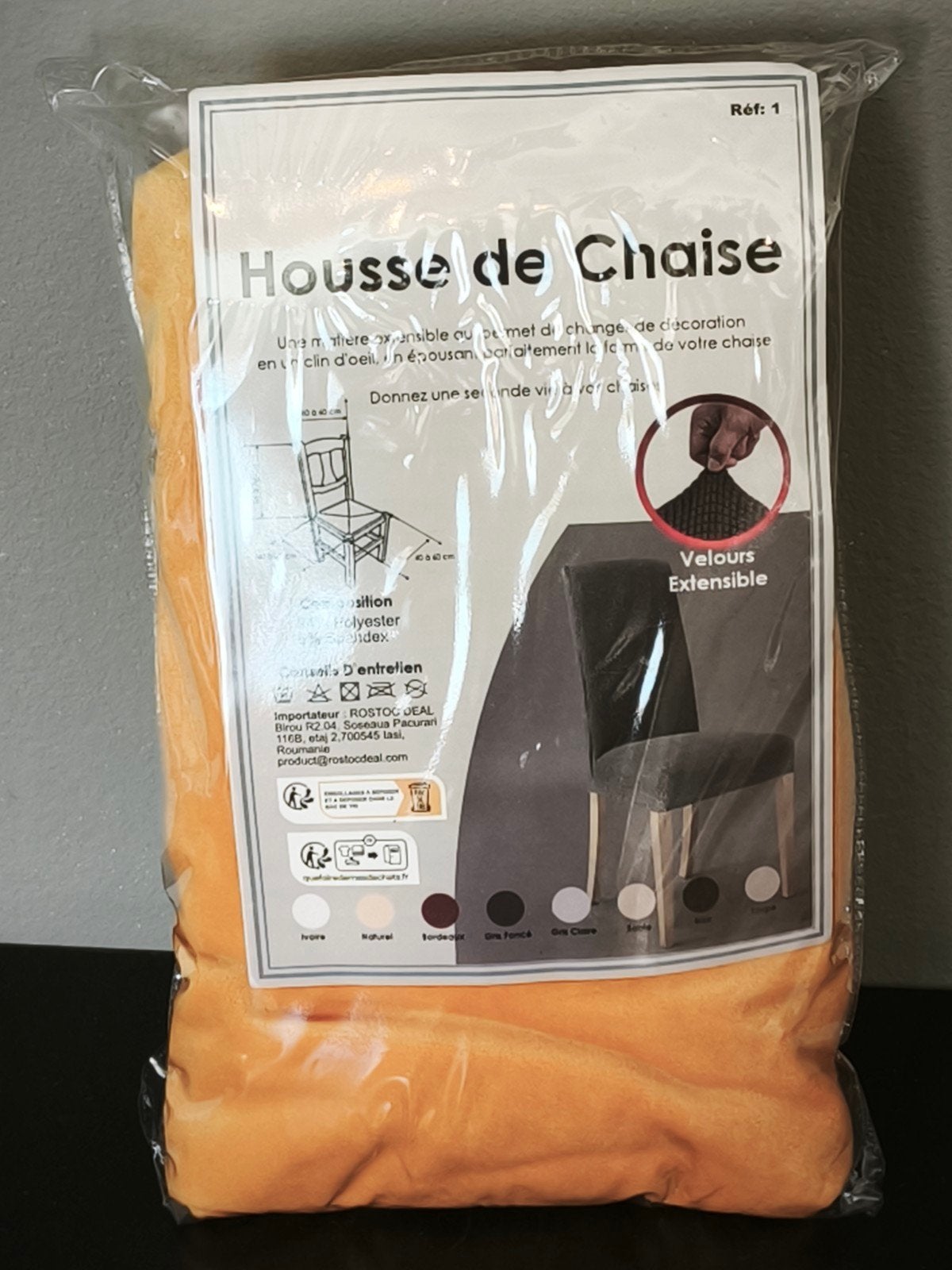 Housse de chaise extensible en velours, Maison & Meubles, Enlèvement ou Envoi, Neuf
