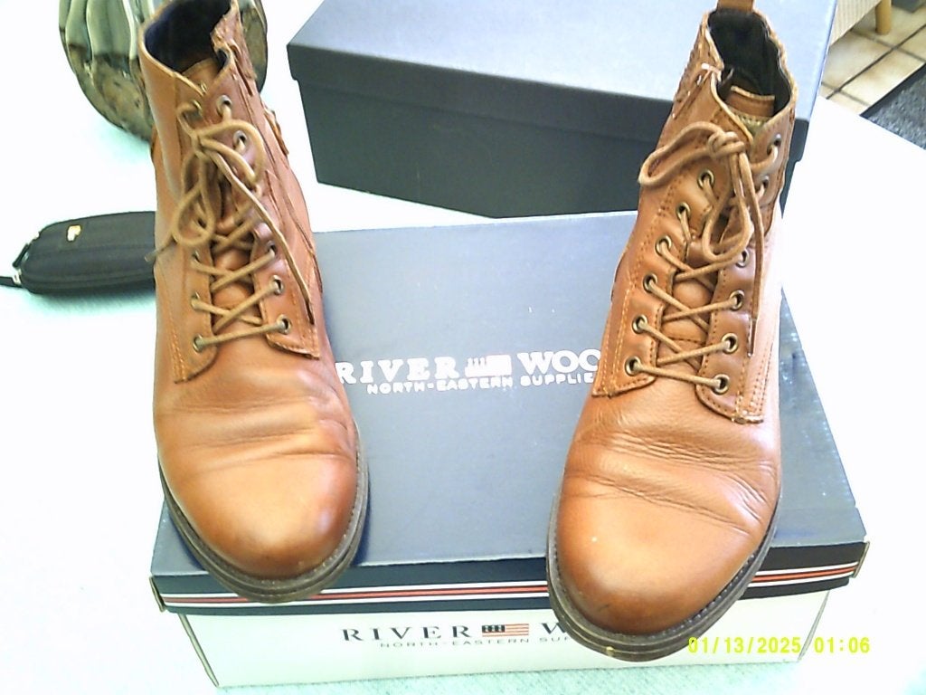 River-woods dameslaarsjes cognac kleur - Maat 39, Bruin, River Woods, Lage of Enkellaarzen, Ophalen of Verzenden