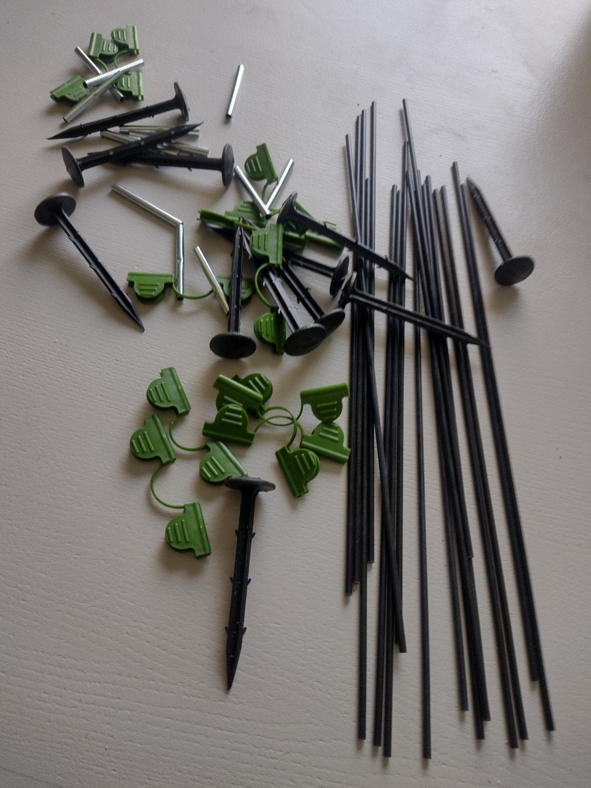 PVC stokken voor tuin, Ophalen