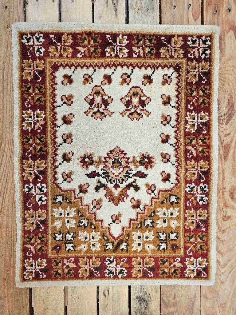Vintage tapijtje 57/44 cm, Ophalen of Verzenden, Gebruikt, Meerkleurig, Vintage