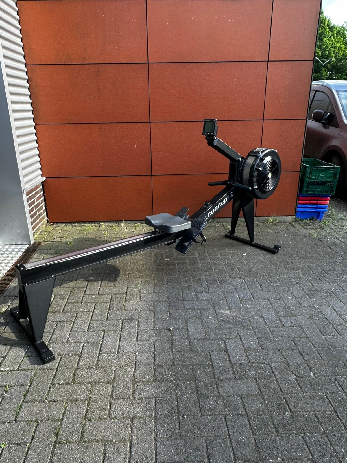 Zwarte Roeitrainer Model E met Pm5 Scherm, Sport en Fitness, Ophalen, Gebruikt