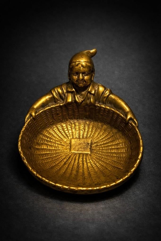 Bronzen zakje voor zeephouder „Lutin”., Ophalen of Verzenden, Gebruikt