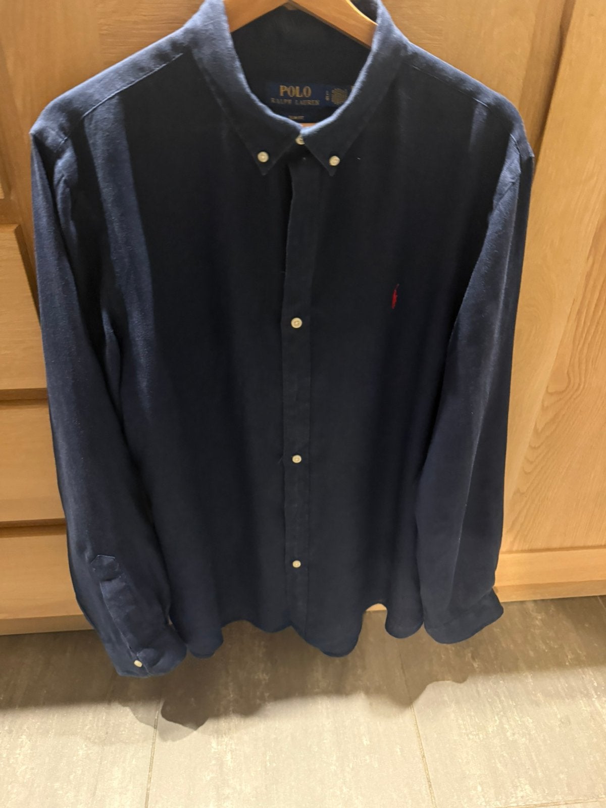 Maat L zijde donker blauw van ralph lauren, Vêtements | Hommes, Enlèvement, Comme neuf, Taille 52/54 (L)