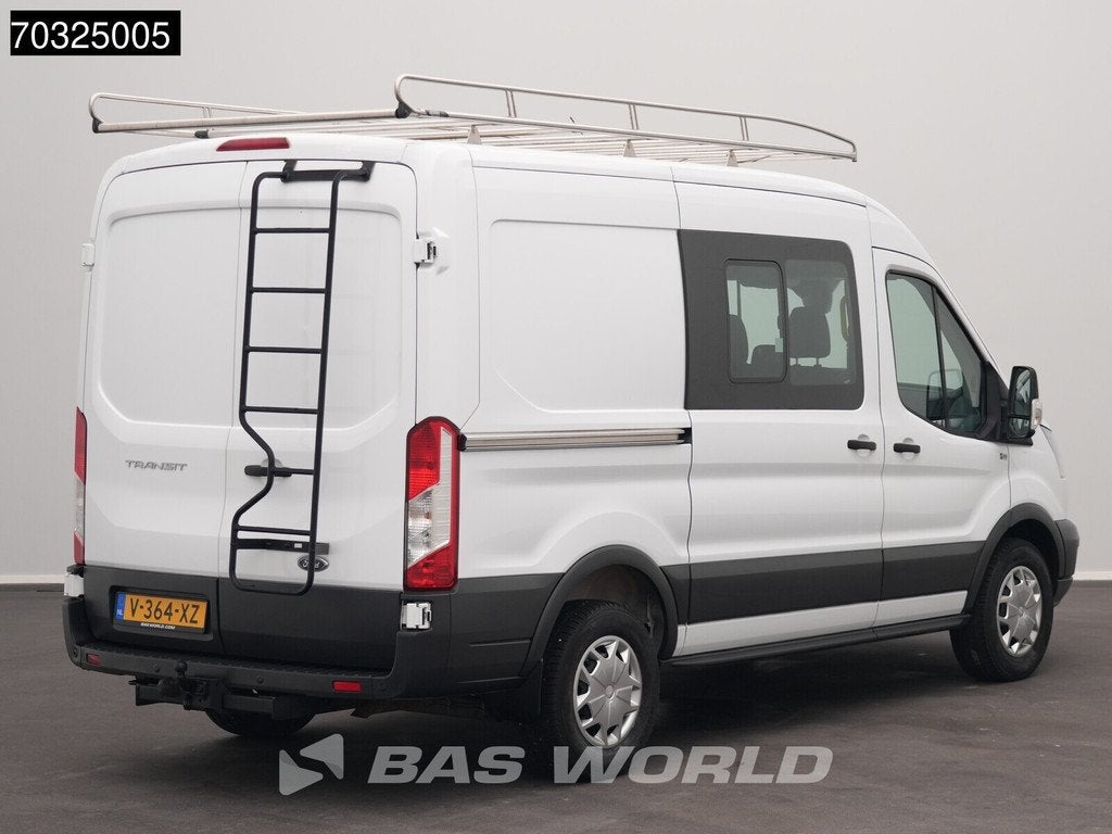 Ford Transit 105pk Dubbel Cabine L2H2 Trekhaak Airco Cruise, Euro 6, 4 cilinders, 1735 kg, Wit