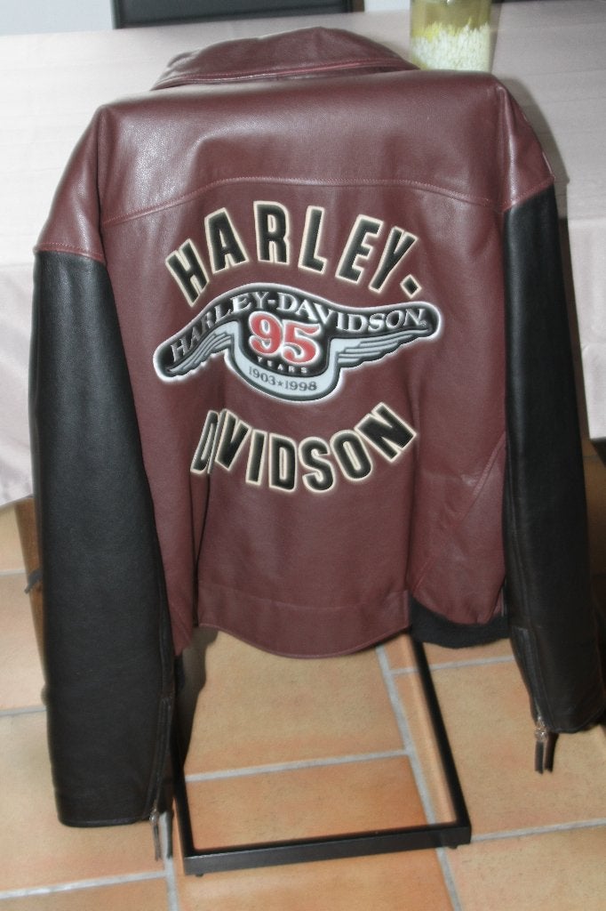 Lederen motovest Harley, Ophalen of Verzenden, Tweedehands, Heren, Jas | leer