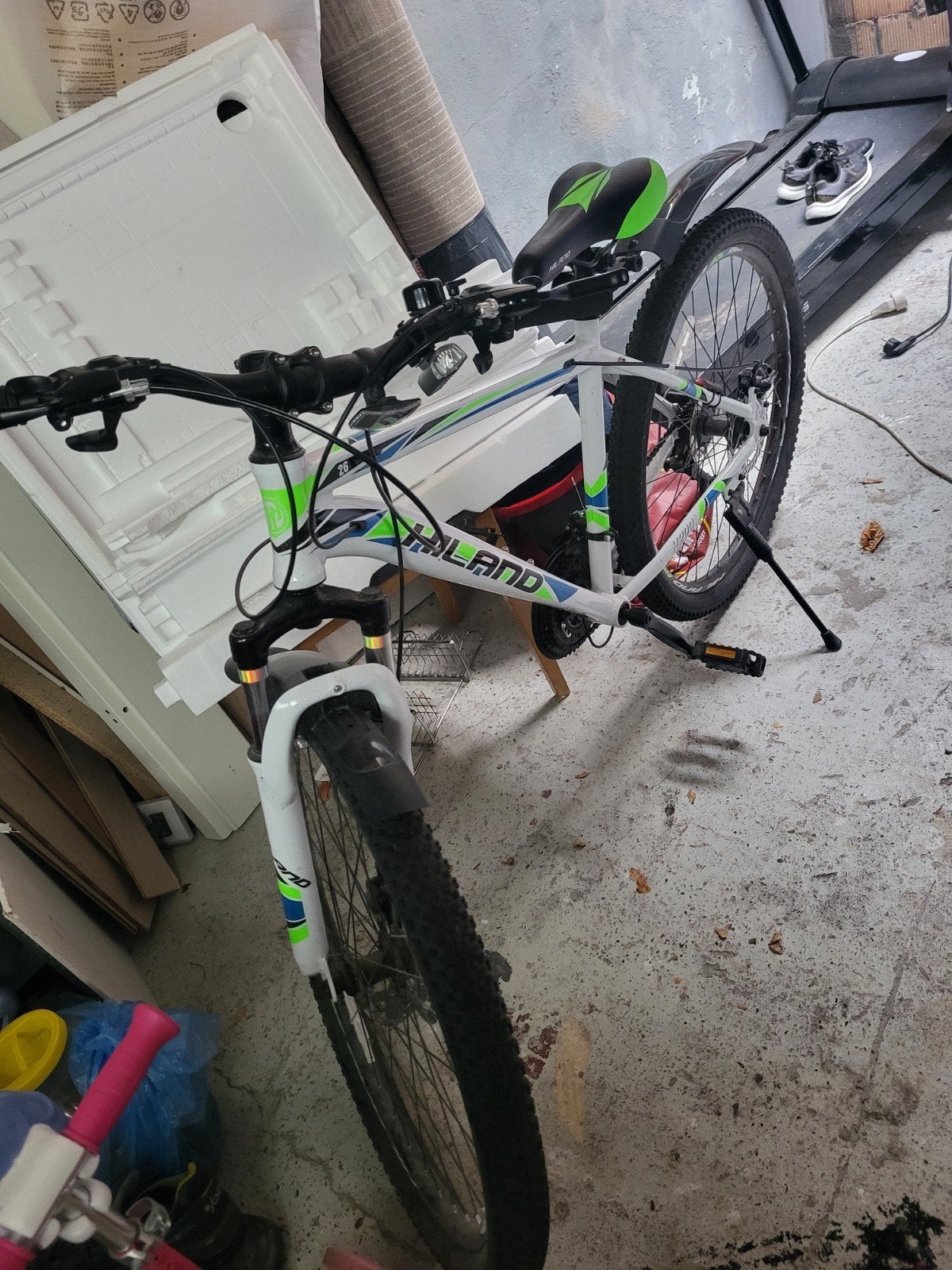 ​Hiland Mountainbike 26 inch - Zo goed als nieuw (Witte uitv, Fietsen en Brommers, Ophalen, Hiland, 20 tot 24 inch, Aluminium