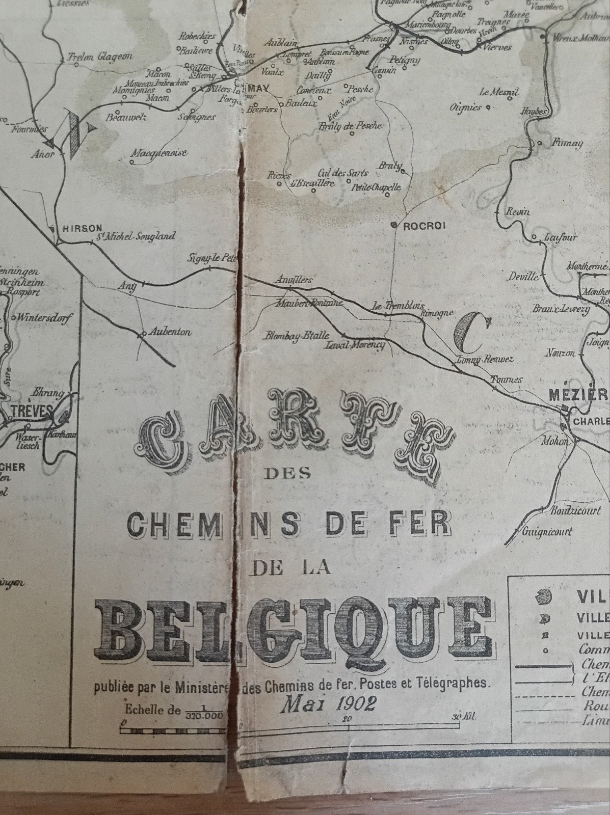 Carte du réseau ferroviaire belge et européen, Enlèvement ou Envoi, Train