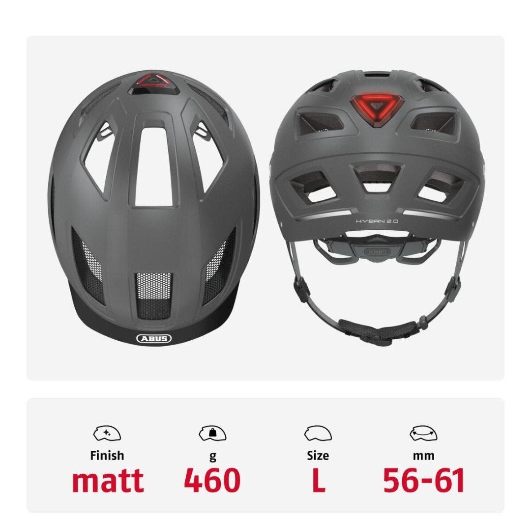 - 50 %, nouveau - Casque de vélo Abus Hyban 2.0, Neuf, M, Enlèvement, ABUS