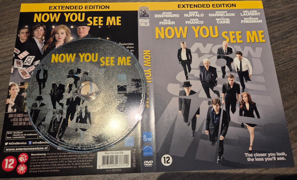 Now you see me (extended edition), Cd's en Dvd's, Dvd's | Actie, Vanaf 12 jaar, Ophalen of Verzenden, Zo goed als nieuw, Actie