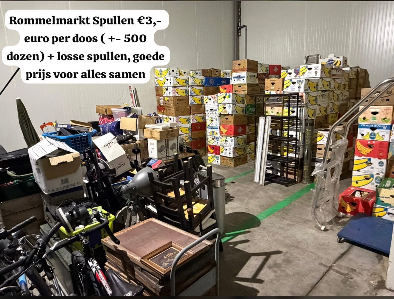 Rommelmarkt Spullen + - 500 rijkgevulde dozen, Divers, Enlèvement, Utilisé