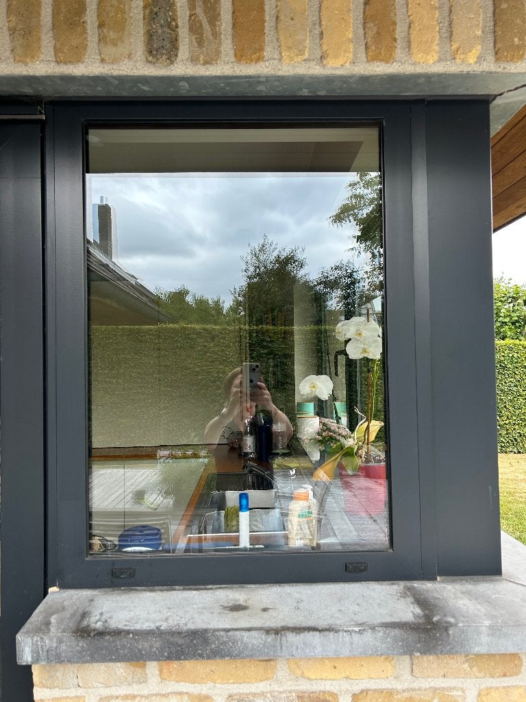 Aluminium raam, Doe-het-zelf en Bouw, Glas en Ramen, Ophalen, Gevelraam of Ruit, Gebruikt, Minder dan 80 cm