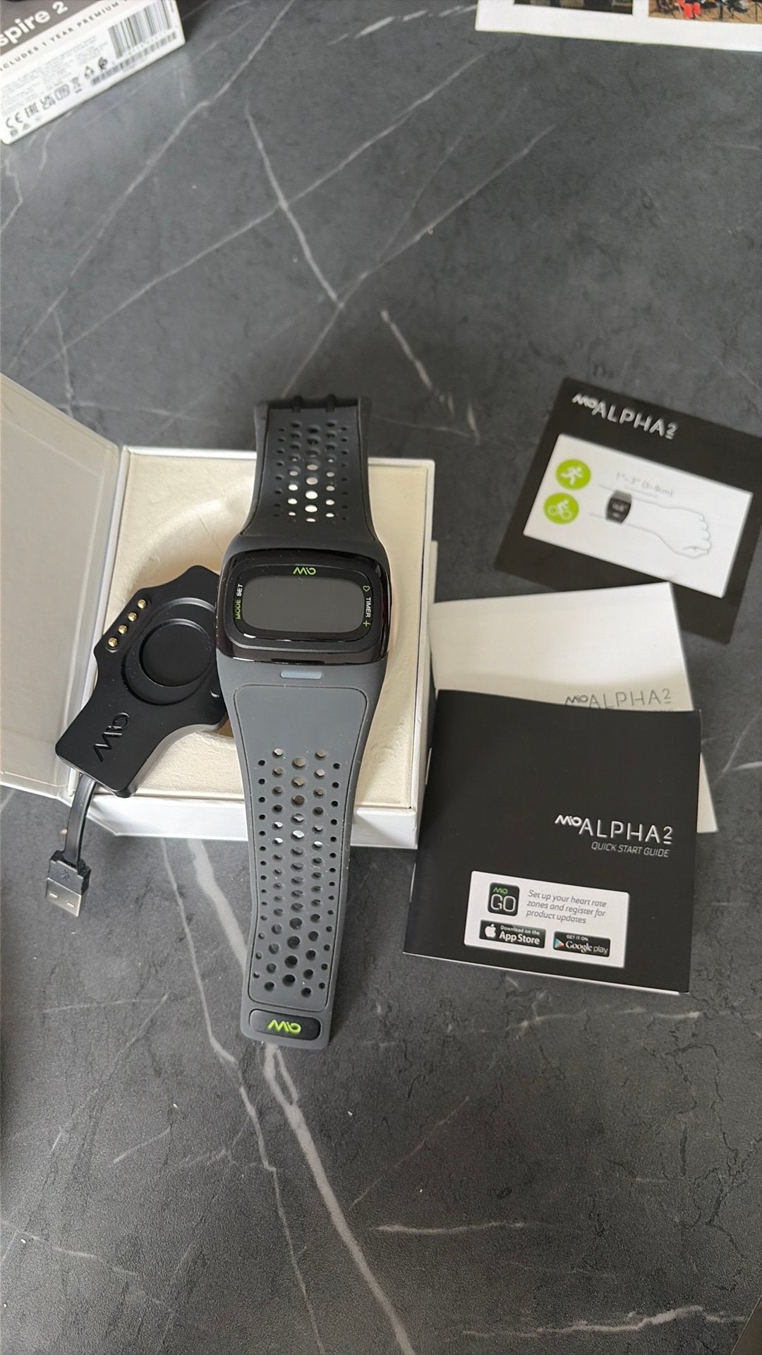 Mio alpha 2, activity tracker, Conditie, Zwart, IOS, Ophalen of Verzenden