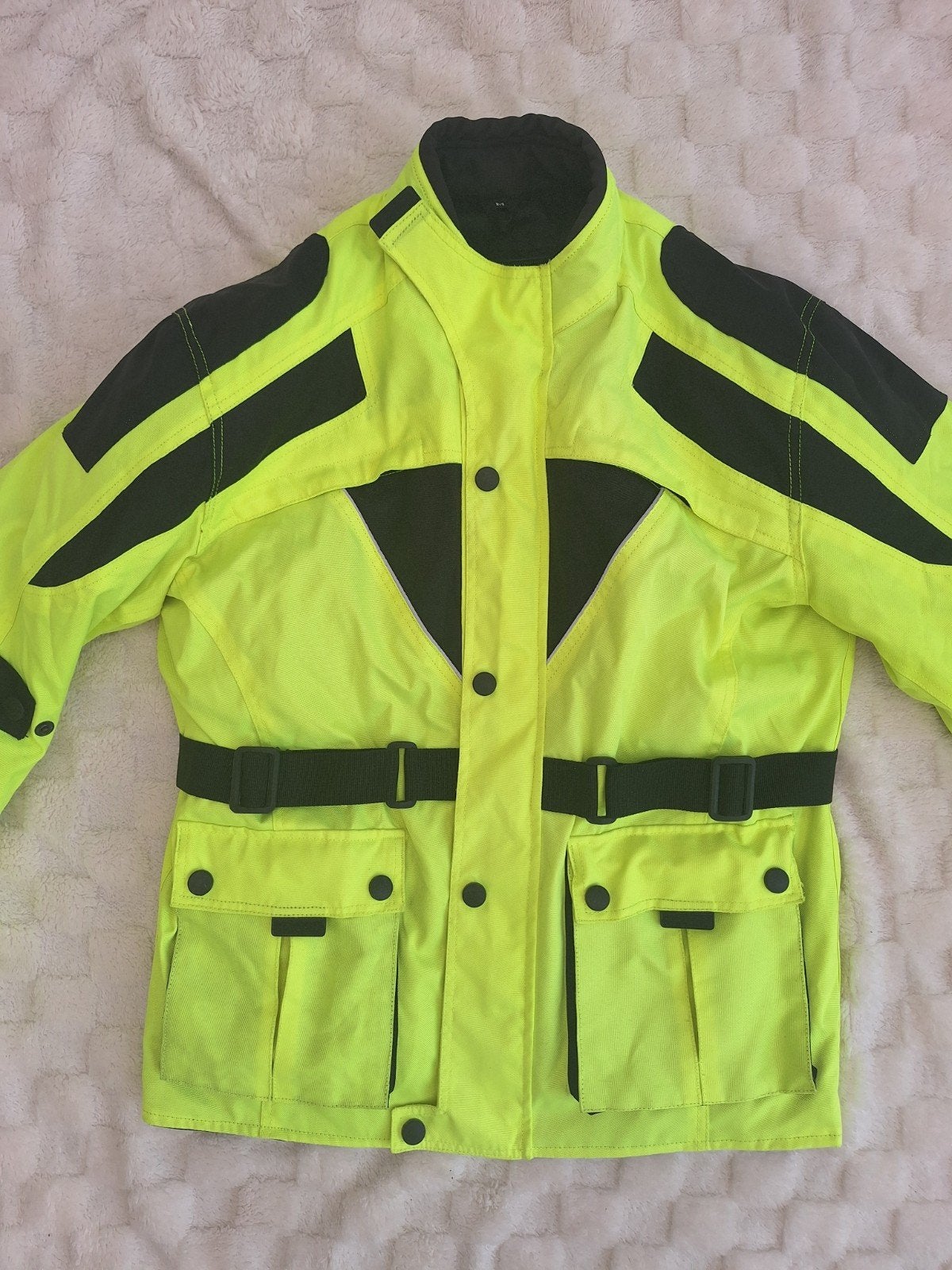 Veste de moto jaune taille M, Vêtements | Hommes, Vestes | Hiver, Envoi, Comme neuf, Taille 48/50 (M), Jaune