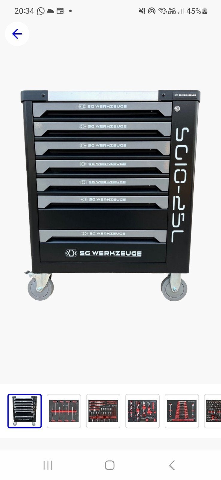 servante atelier neuf jamais utiliser SG Werkzeuge, Enlèvement, Neuf