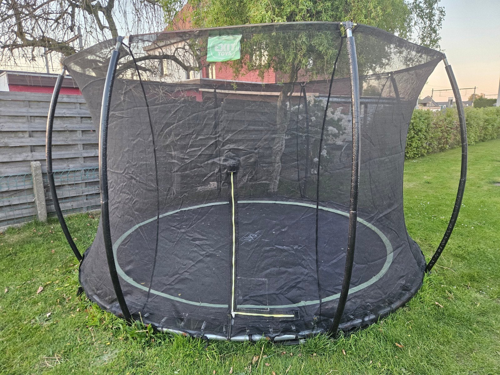 Exit 366cm trampoline inground, Enlèvement, Utilisé