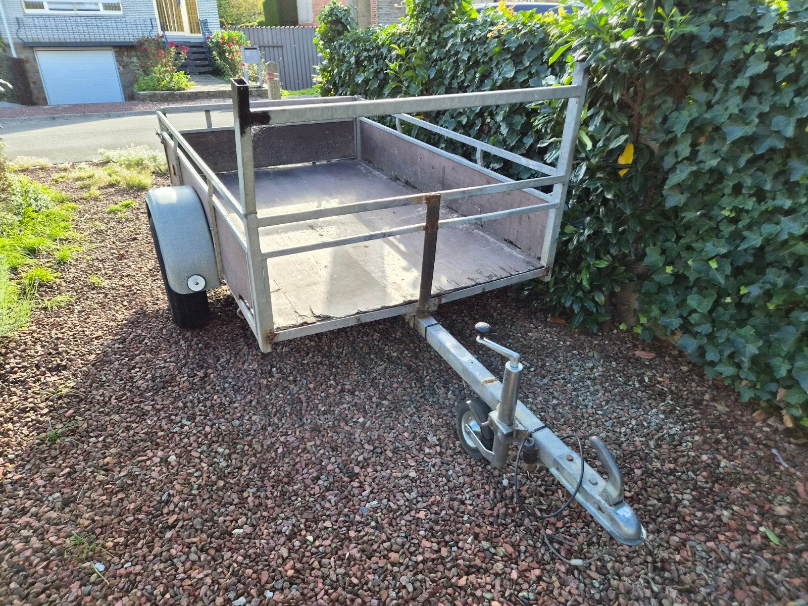 Remorque 2m simple essieu pour bricoleur, Enlèvement, Utilisé