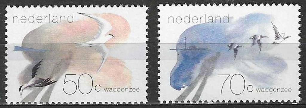 Pays-Bas 1982 - Yvert 1179-1180 - Région de la mer des  (PF), Envoi, Non oblitéré