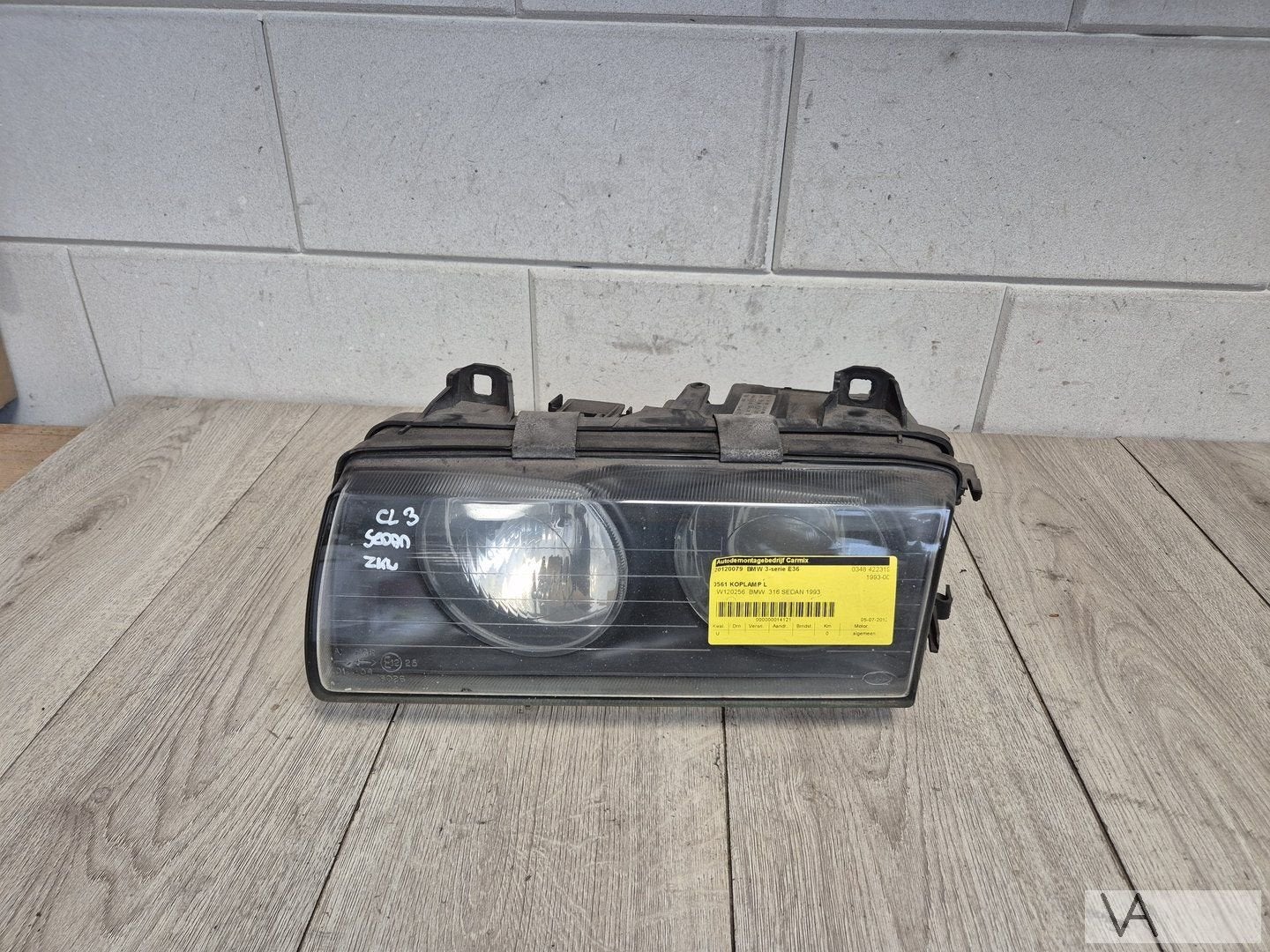 Koplamp links van BMW 3 serie E36 1990 - 1998 ZKW 1393271, -, Utilisé, -, Enlèvement ou Envoi