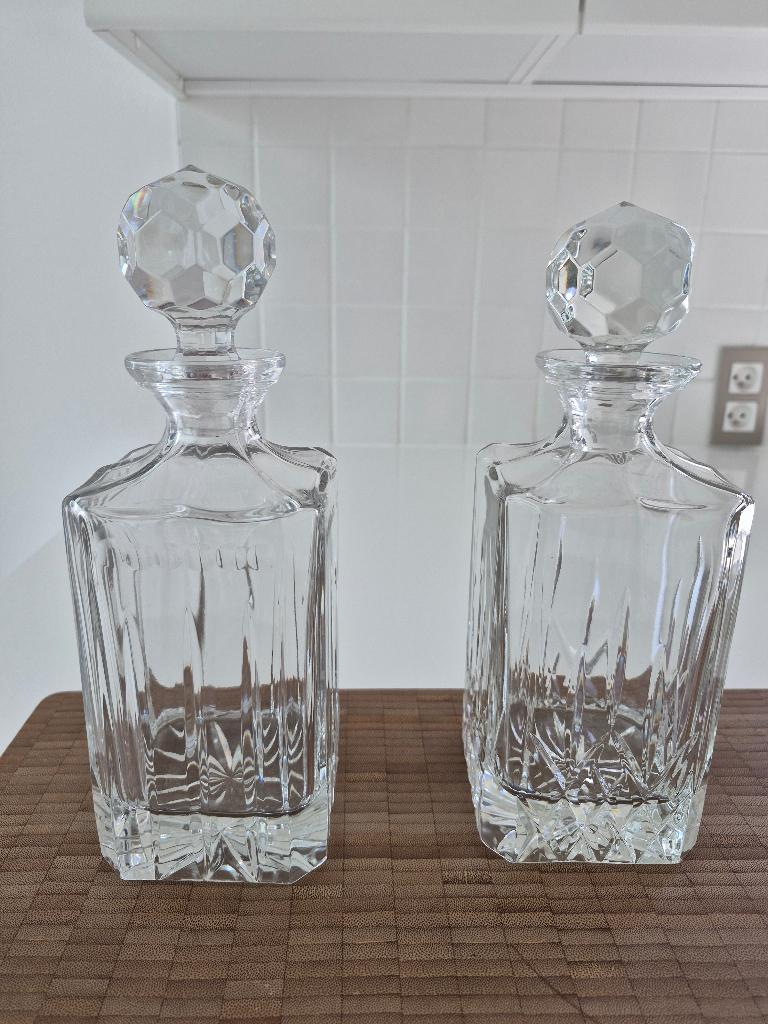 2 kristallen Whisky karaffen, Antiek en Kunst, Ophalen