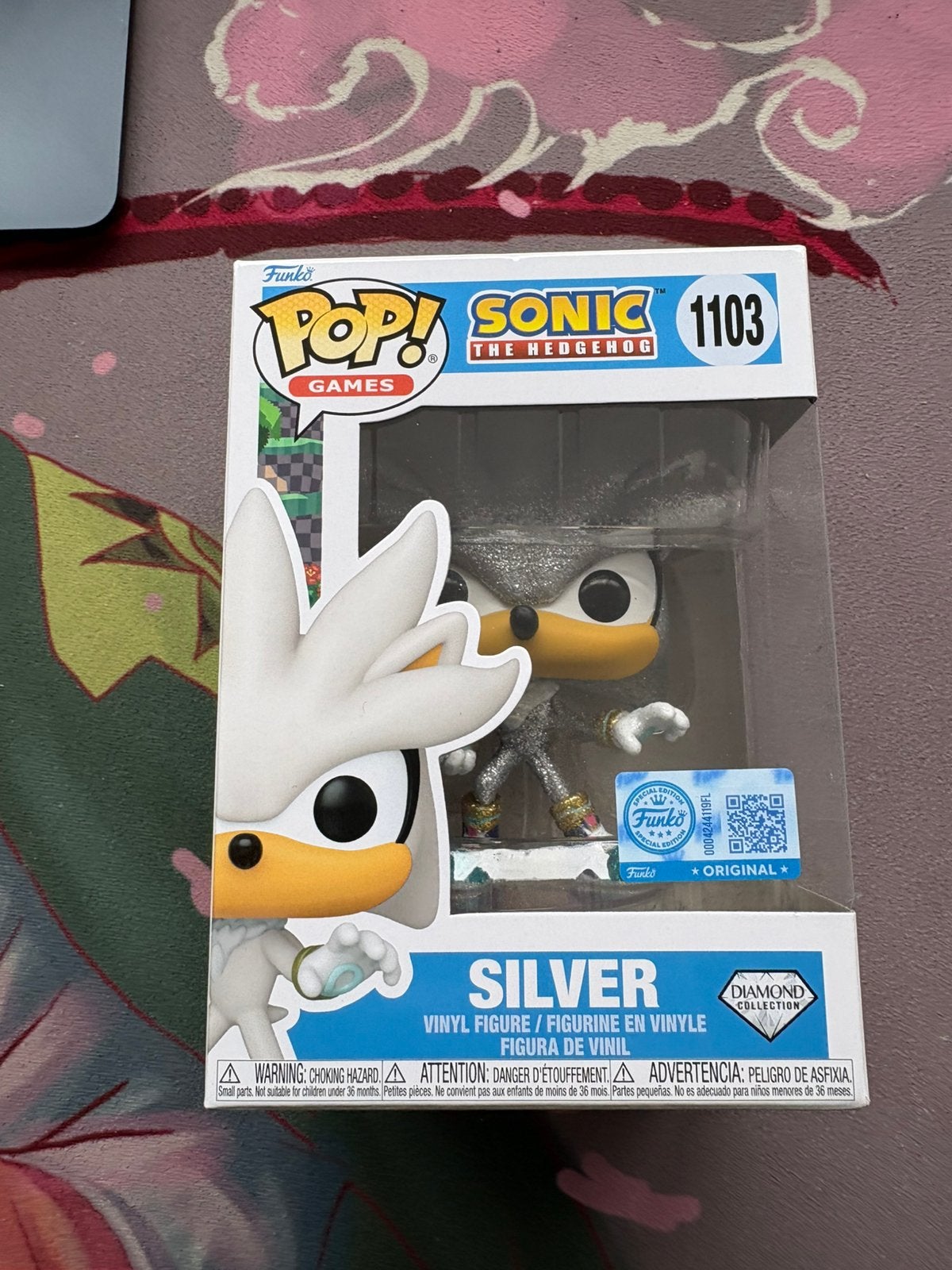 Funko Pop Sonic the Hedgehog #1103 Silver Diamond Special, Verzamelen, Poppetjes en Figuurtjes, Zo goed als nieuw, Ophalen of Verzenden