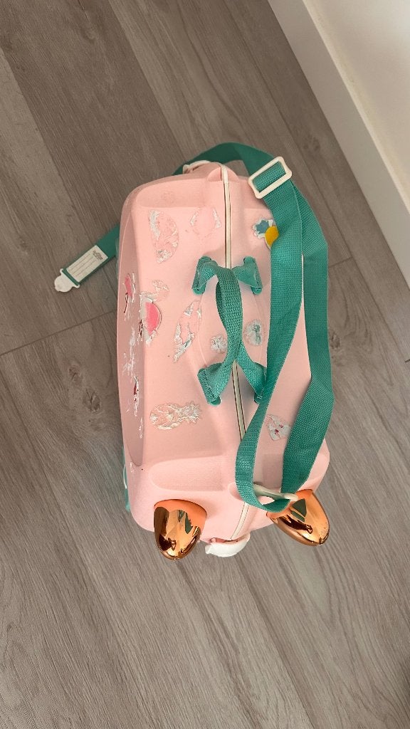 roze kinderkoffer, 35 à 45 cm, Enlèvement ou Envoi, Plastique souple, Utilisé