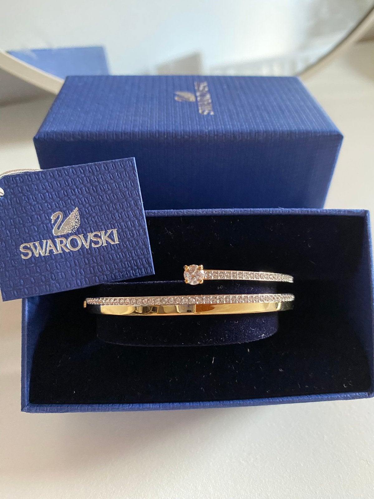 Swarovski Fresh Bangle (Goudkleurig), Ophalen of Verzenden, Nieuw