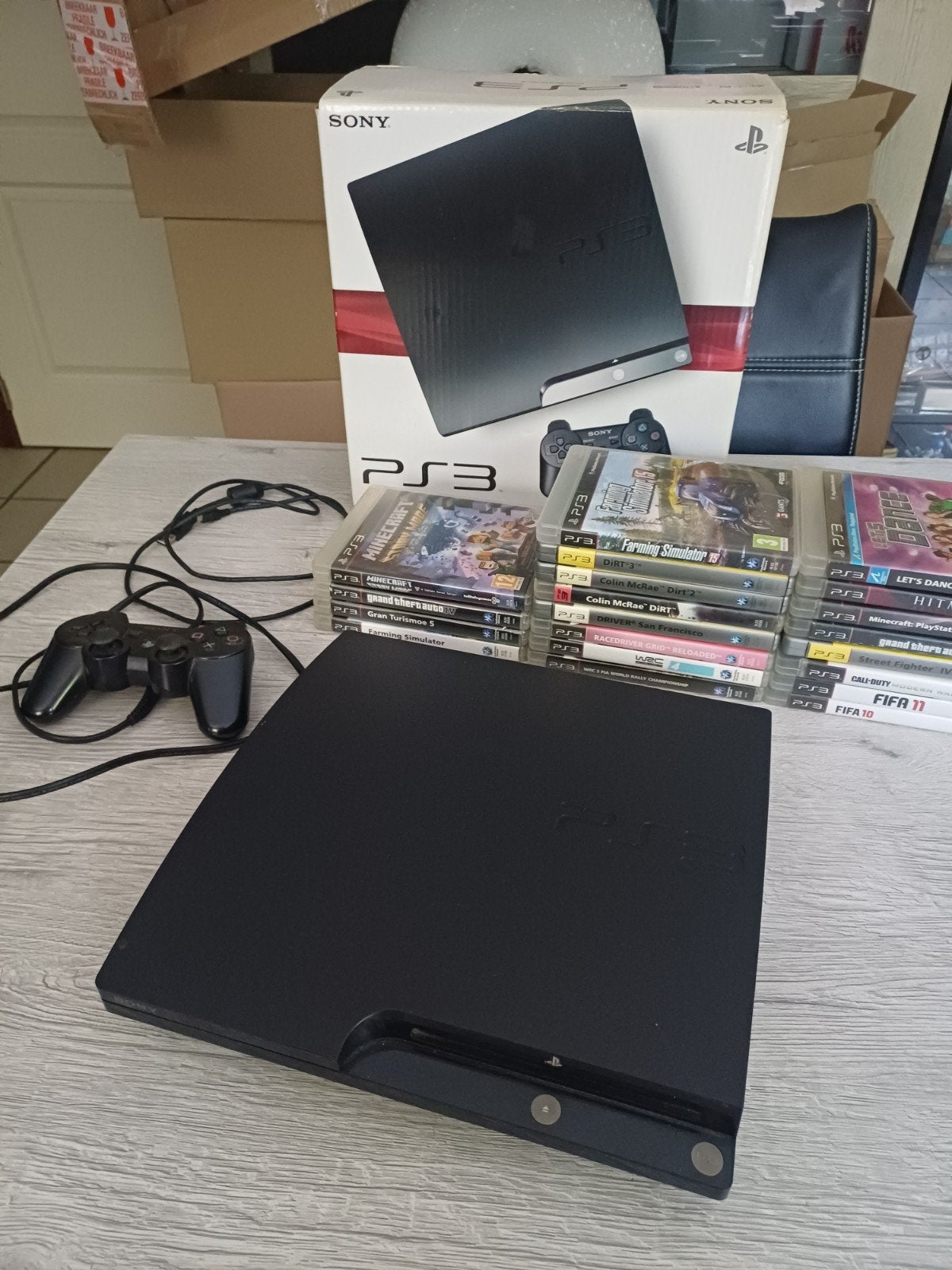 PlayStation 3 + games + een controller + box + etc.., Ophalen of Verzenden, Met 1 controller, Met games